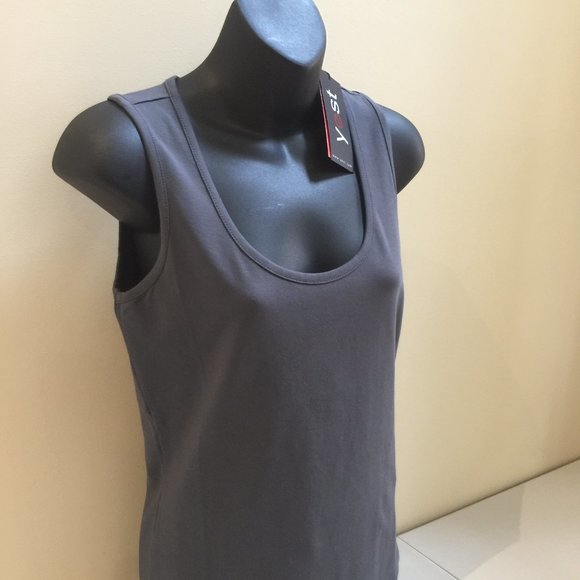 Yest Yippie 9813 Woman's Burr Fashion Tank Top Steel Grey Various Sizes 8 and 10 - Picture 2 of 7